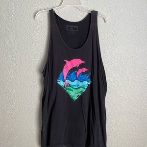 Pink Dolphin Tank Top
